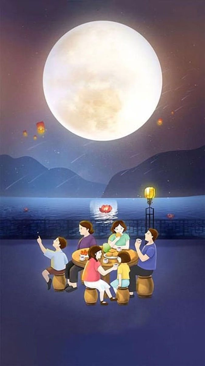 Hình ảnh Trung thu ấm cúng bên gia đình