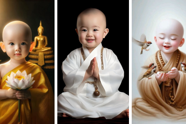 Hình nền điện thoại em bé Phật: Sự kết hợp giữa dễ thương và bình an