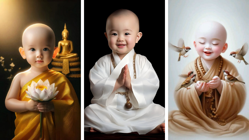 Hình nền điện thoại em bé Phật: Sự kết hợp giữa dễ thương và bình an