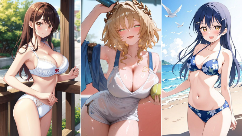 Gái Xinh Anime Mặc Bikini: Nét Quyến Rũ Khó Cưỡng Của Thế Giới 2D