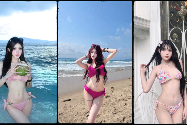 Gái Xinh Mặc Bikini Màu Hồng: Vừa Ngọt Ngào Vừa Gây Thương Nhớ Mỗi Khi Hè Đến