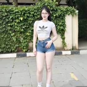 Ảnh gái xinh mặc quần ngắn và phong cách trẻ trung năng động