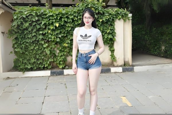 Ảnh gái xinh mặc quần ngắn và phong cách trẻ trung năng động