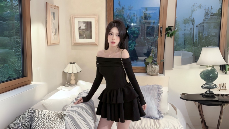 Hình ảnh gái xinh mặc váy cá tính và cuốn hút