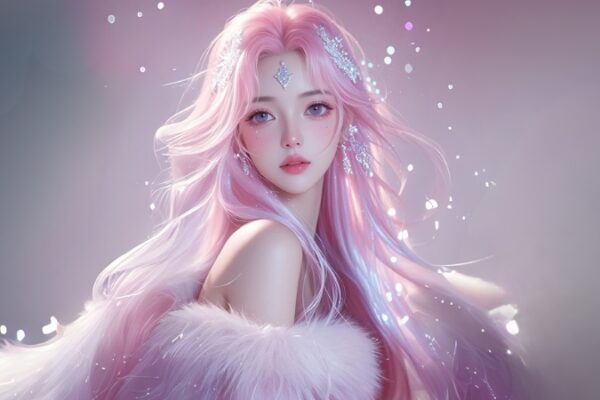 Hình nền gái anime 8K siêu nét sống động và đầy màu sắc