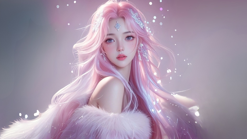 Hình nền gái anime 8K siêu nét sống động và đầy màu sắc