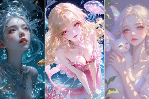 Hình nền gái anime đẹp cuốn hút mang phong cách nghệ thuật