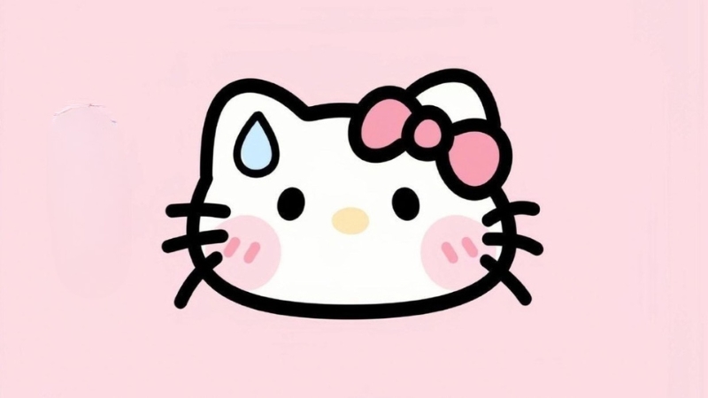 Hình nền Hello Kitty đáng yêu rực rỡ mang sắc màu tươi mới