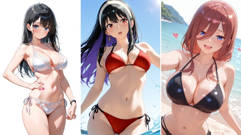43+ Hình ảnh anime gái xinh bikini gợi cảm bắt mắt