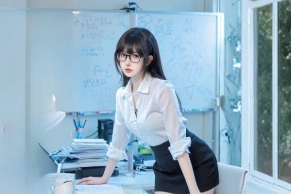 Hình nền AI gái xinh tạo vẻ hiện đại giúp màn hình trở nên nổi bật
