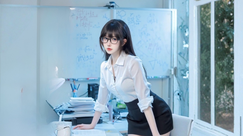 Hình nền AI gái xinh tạo vẻ hiện đại giúp màn hình trở nên nổi bật