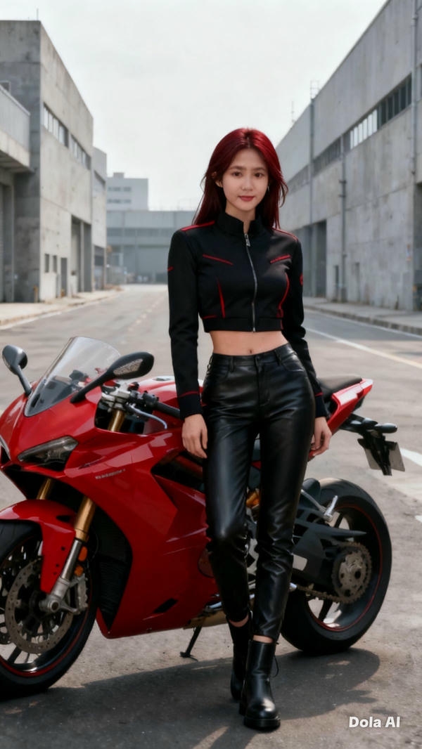 Anime gái xinh biker phong cách