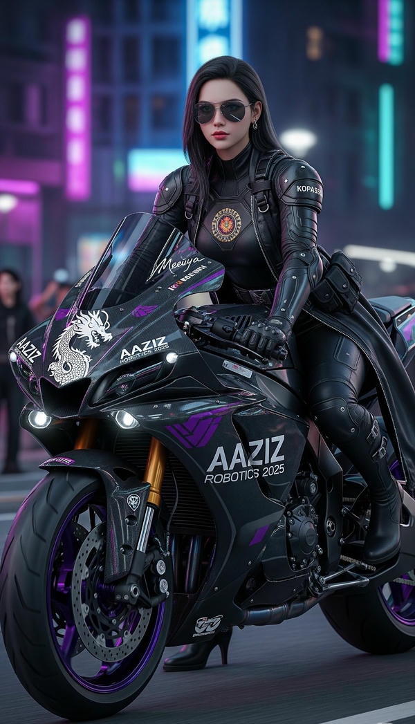 Anime gái xinh mô tô đầy cá tính