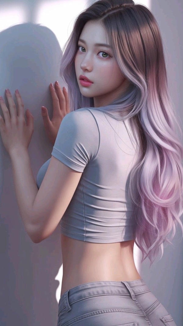 Anime girl phong cách sang trọng.