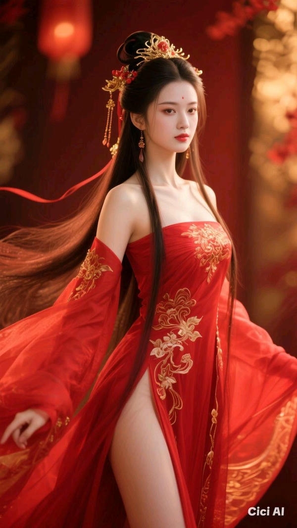Girl cổ trang tóc bay nhẹ