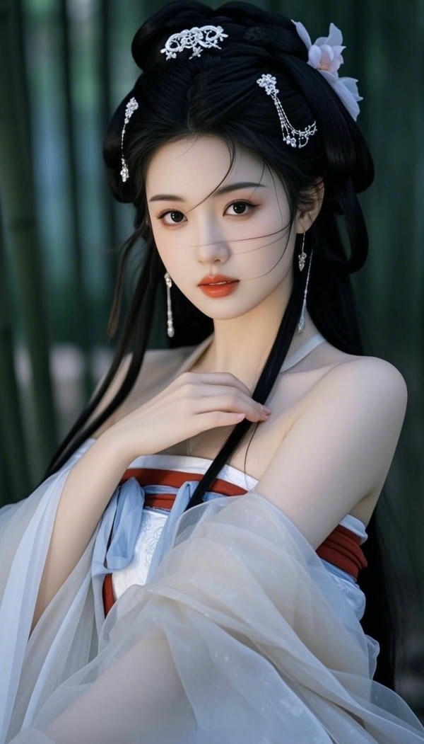 Girl cổ trang tóc dài bay