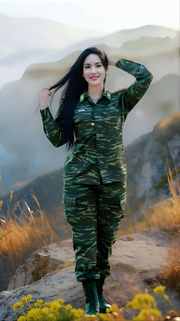 Girl quân đội luôn cuốn hút.