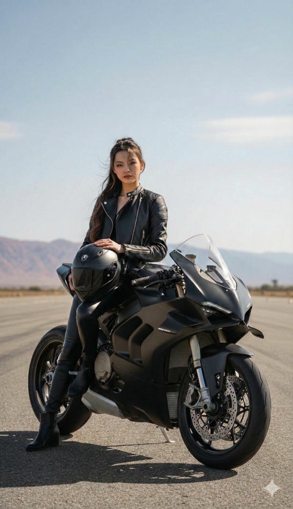 Hình nền anime gái xinh biker