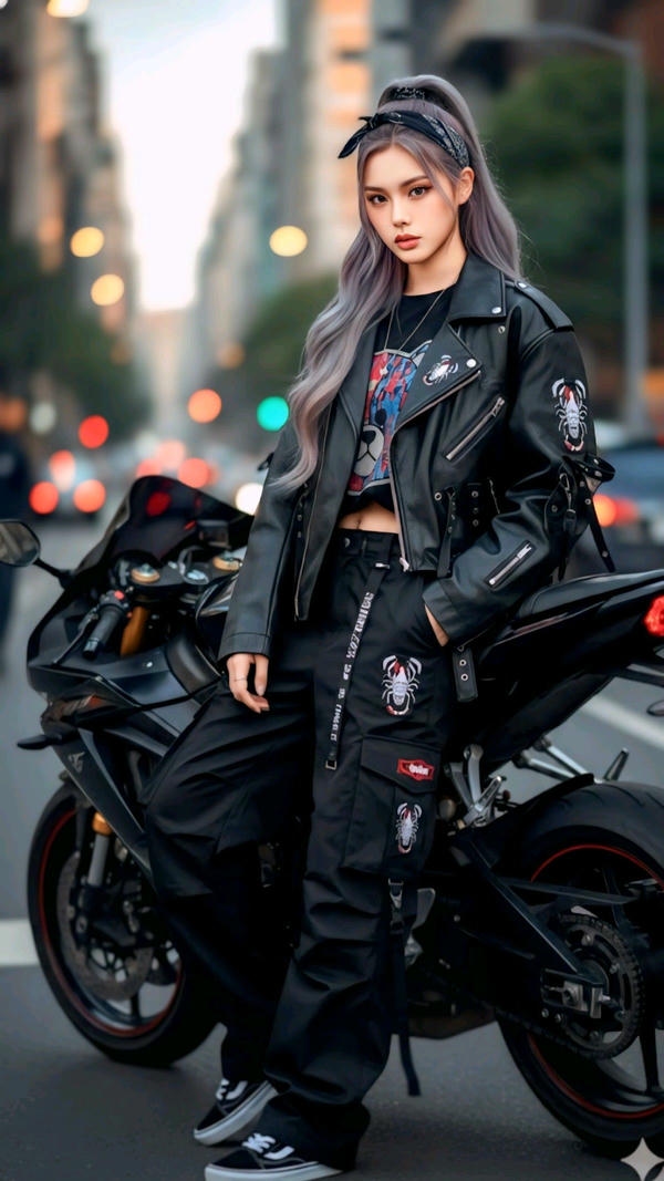 Hình nền anime gái xinh lái xe