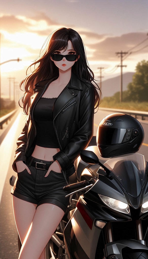 Hình nền gái xinh đua mô tô
