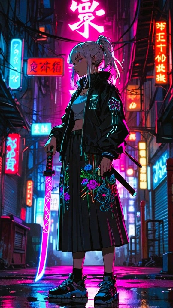 “Nữ chiến binh trong thế giới anime.”