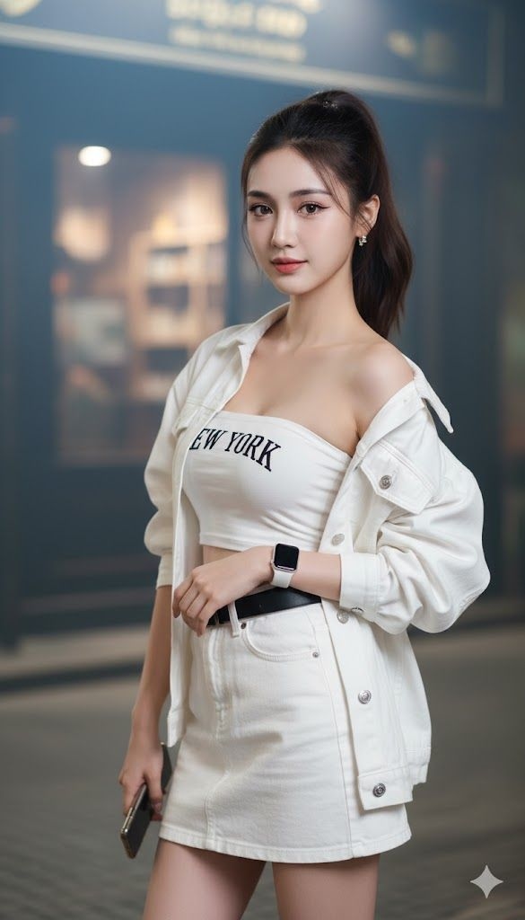 Nụ cười girl châu Á tỏa sáng