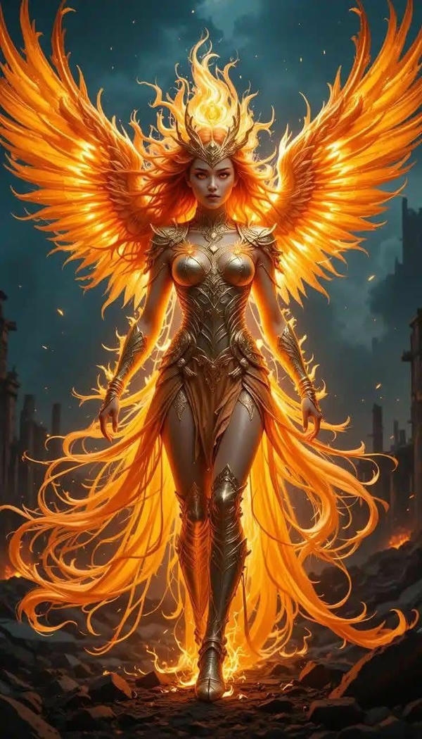 Thiên thần tỏa sáng trên nền