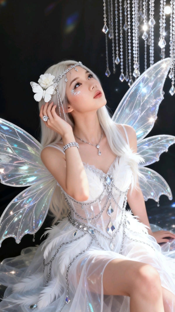 Thiên thần xinh đẹp giữa mây