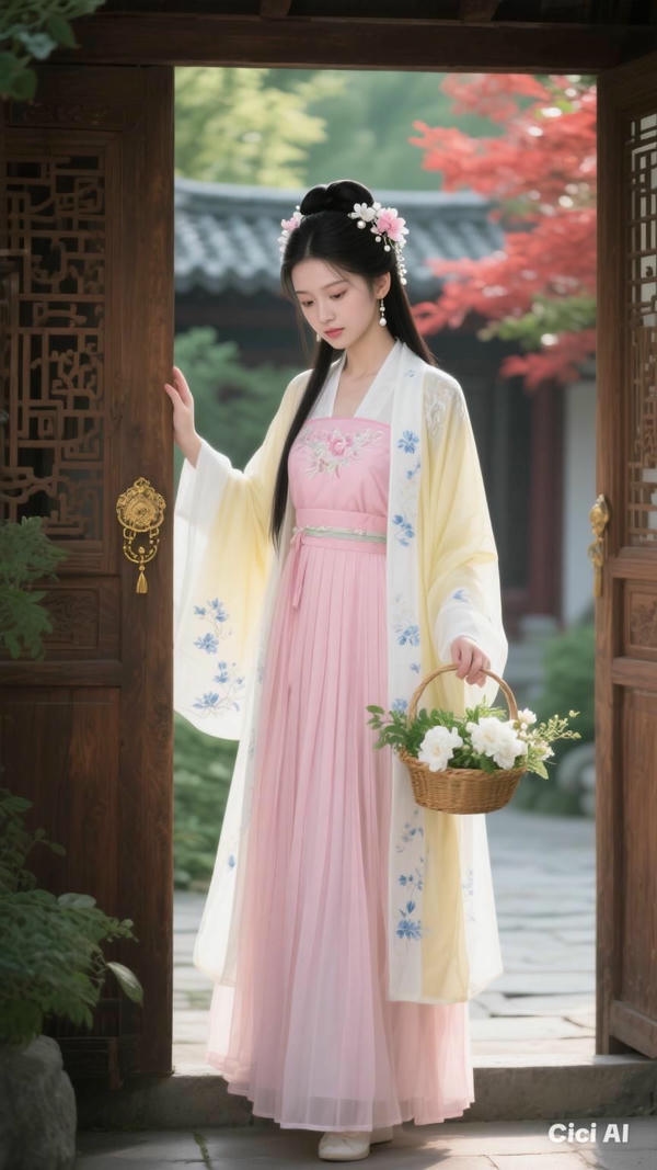 Hình nền cổ trang đáng yêu, trong trẻo.