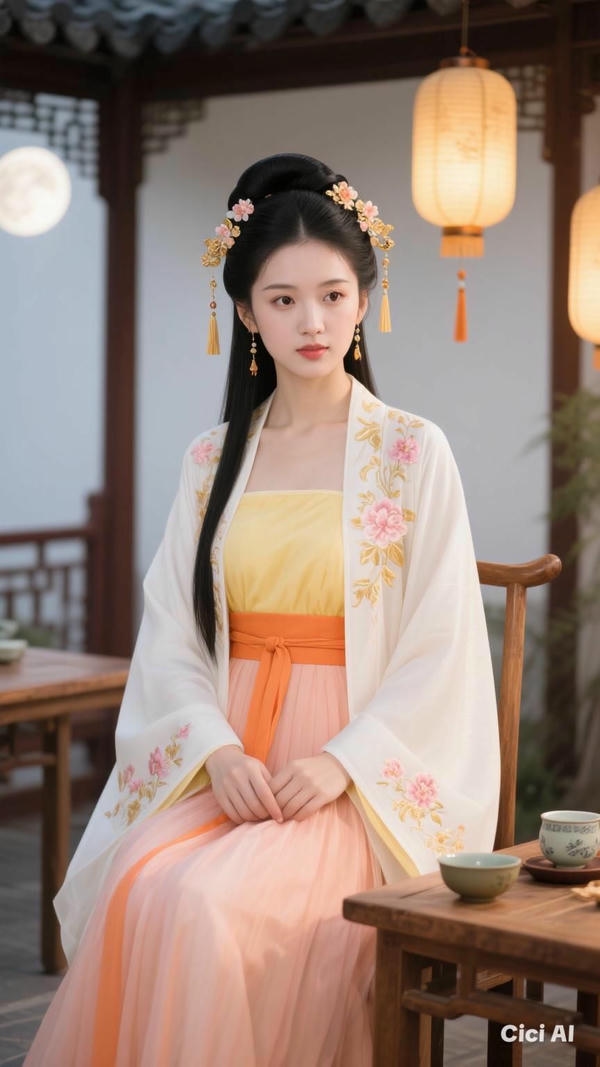 Mỹ nhân cổ trang cute làm điện thoại sinh động.