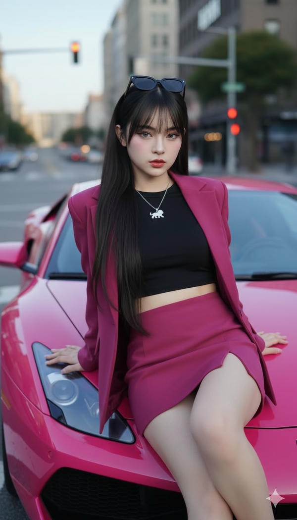 Người mẫu nổi bật cùng siêu xe.