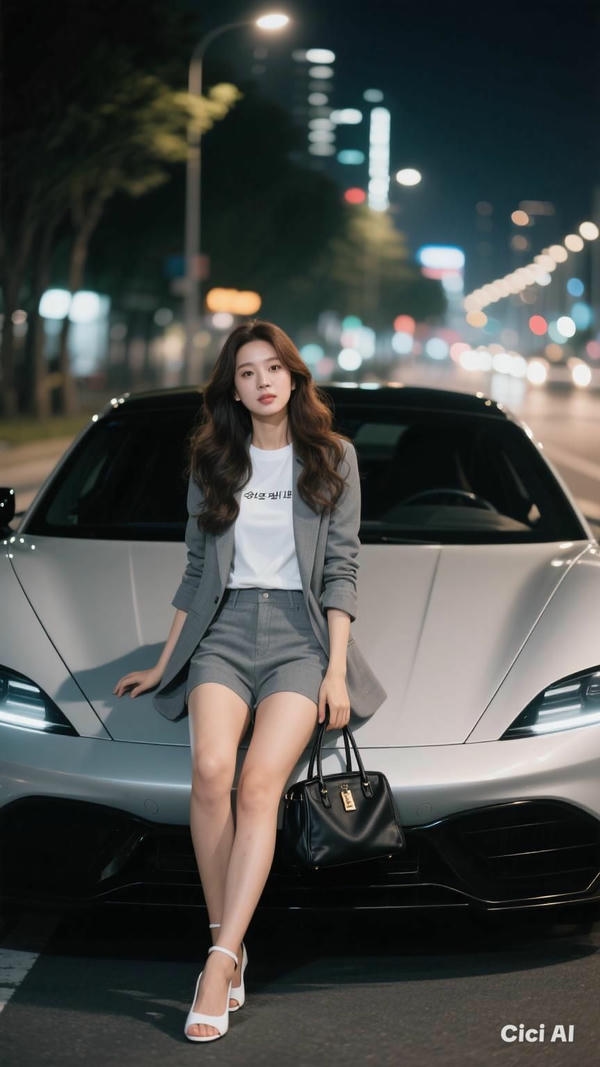 Siêu xe và người mẫu xinh.